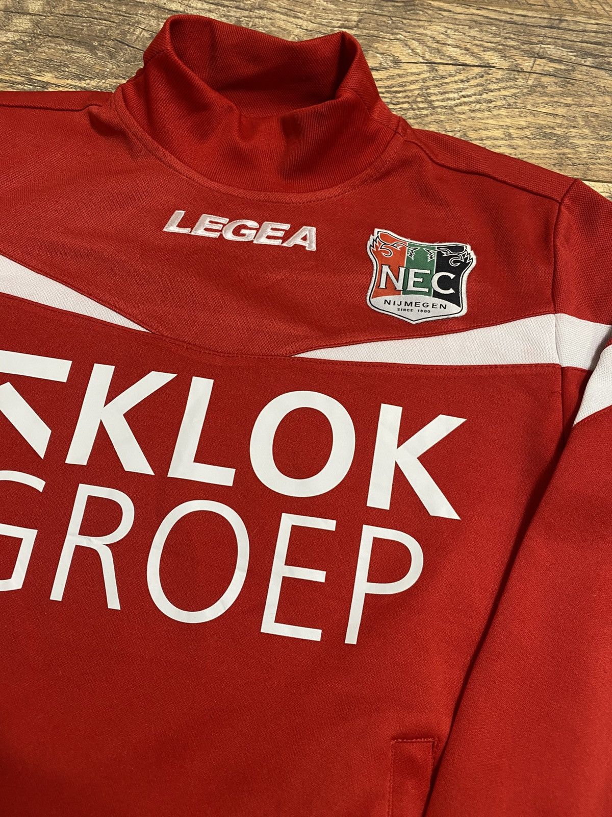 Vintage NEC Nijmegen x Legea Training Drill Top Red Small Size US S / EU 44-46 / 1 - 2 Thumbnail