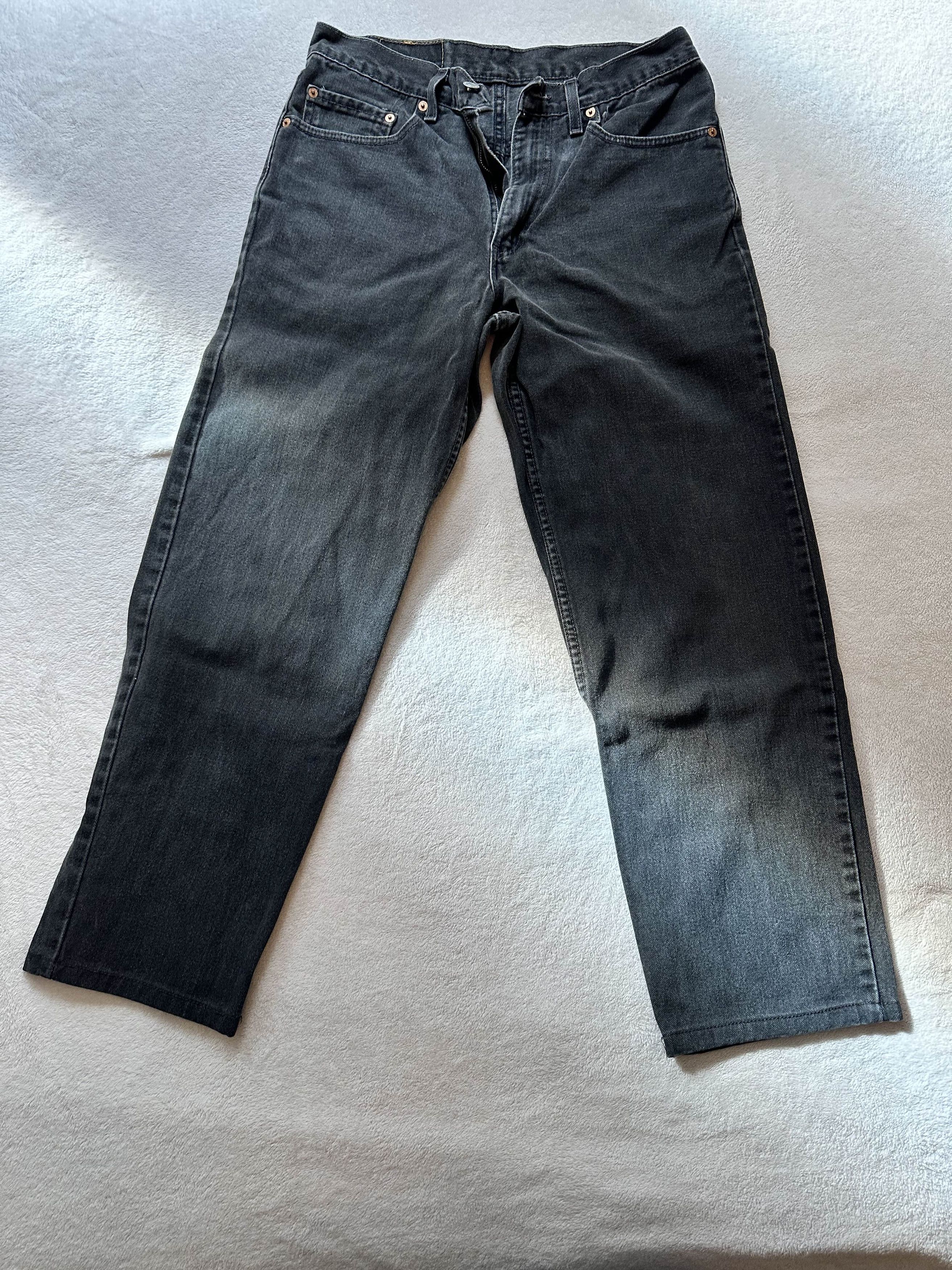 Levi's Vintage Levi's 550 Jeans 32x28 Black Denim Size US 32 / EU 48 - 2 Thumbnail