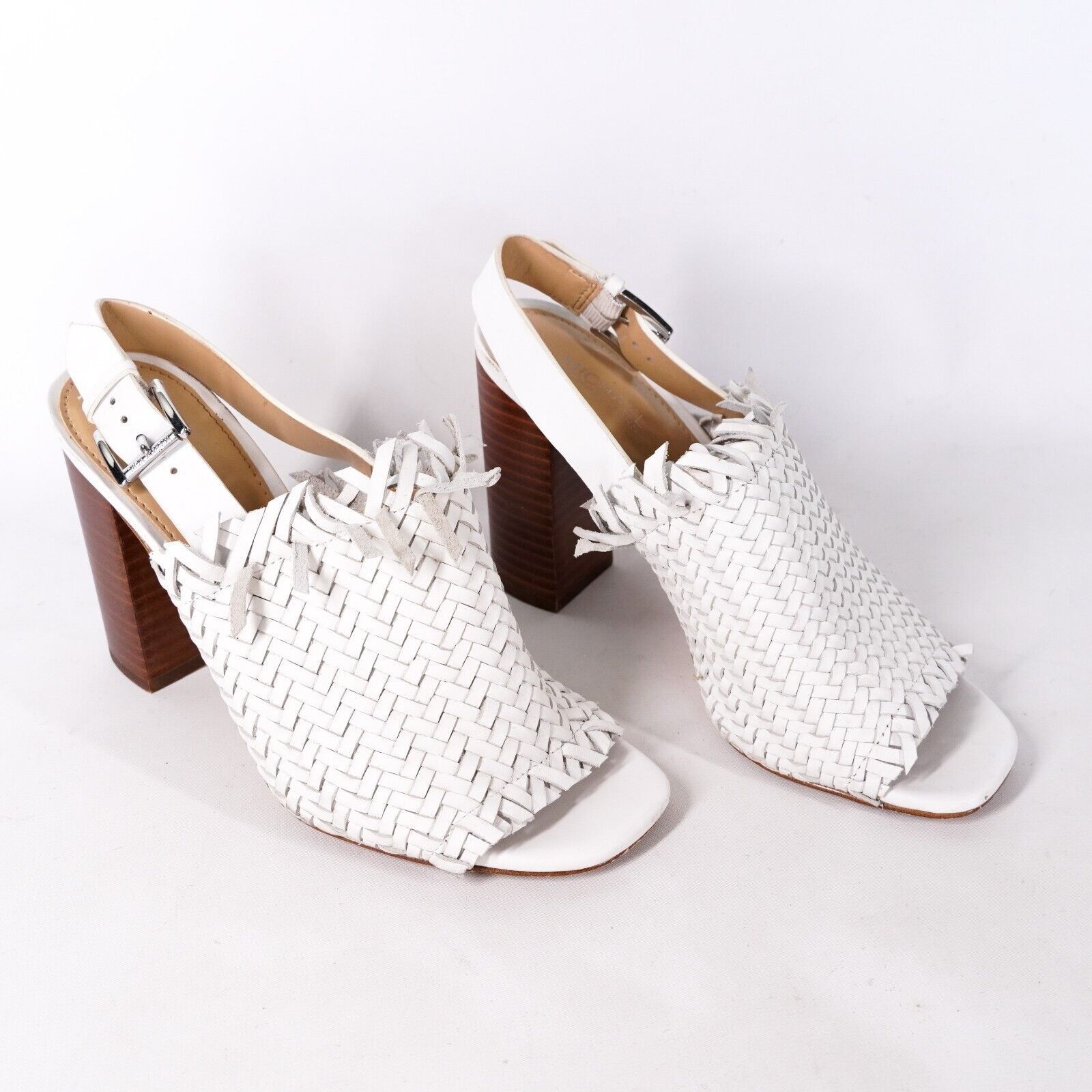 Michael Kors Michael Kors Woven Leather Shoes High Heels Pumps Women's 5M Size US 5 / IT 35 - 1 Thumbnail
