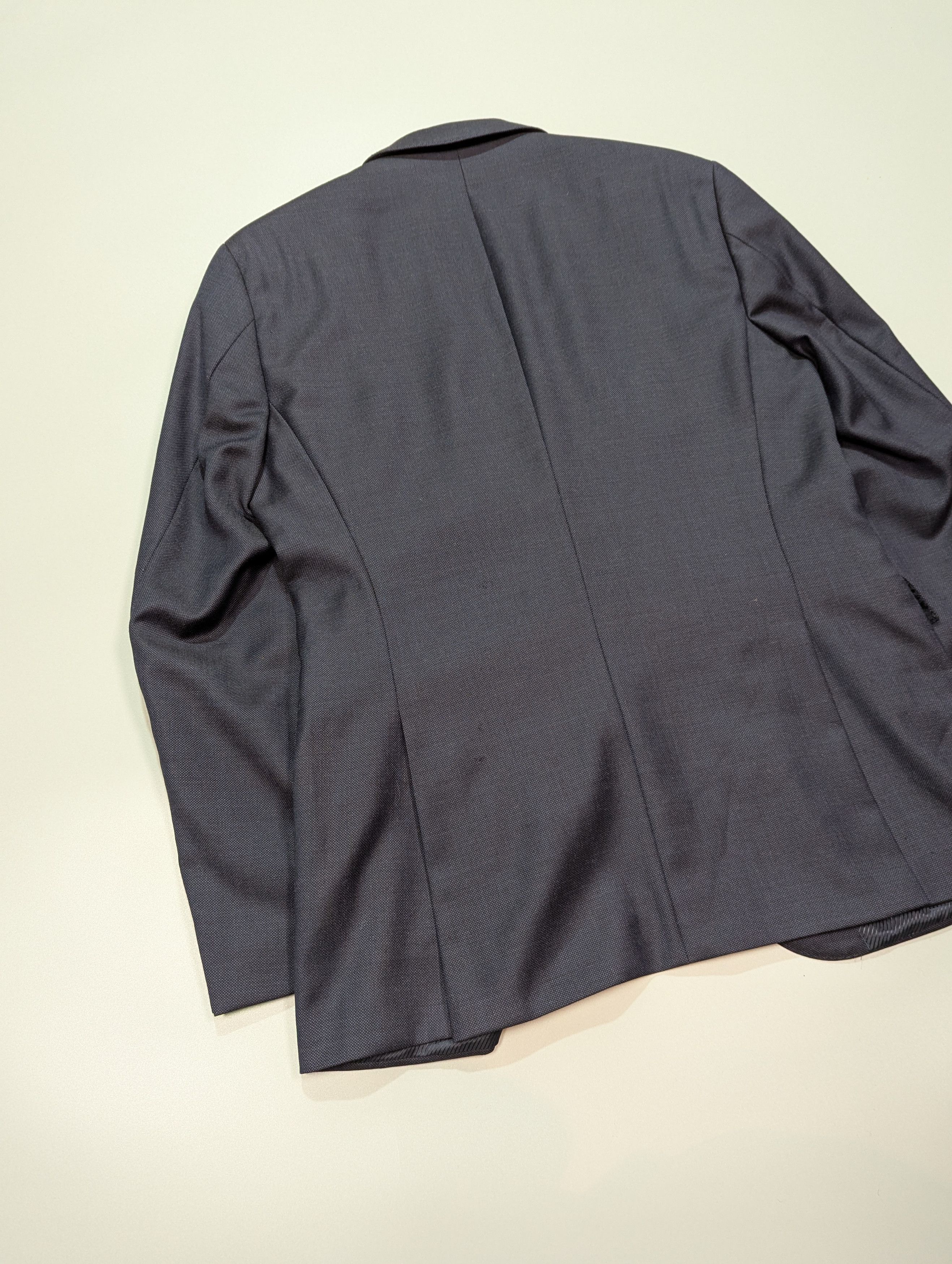 Ermenegildo Zegna × Hugo Boss HUGO BOSS Ermenegildo ZEGNA Authentic Wool Dark Gray Blazer Size 38R - 6 Thumbnail