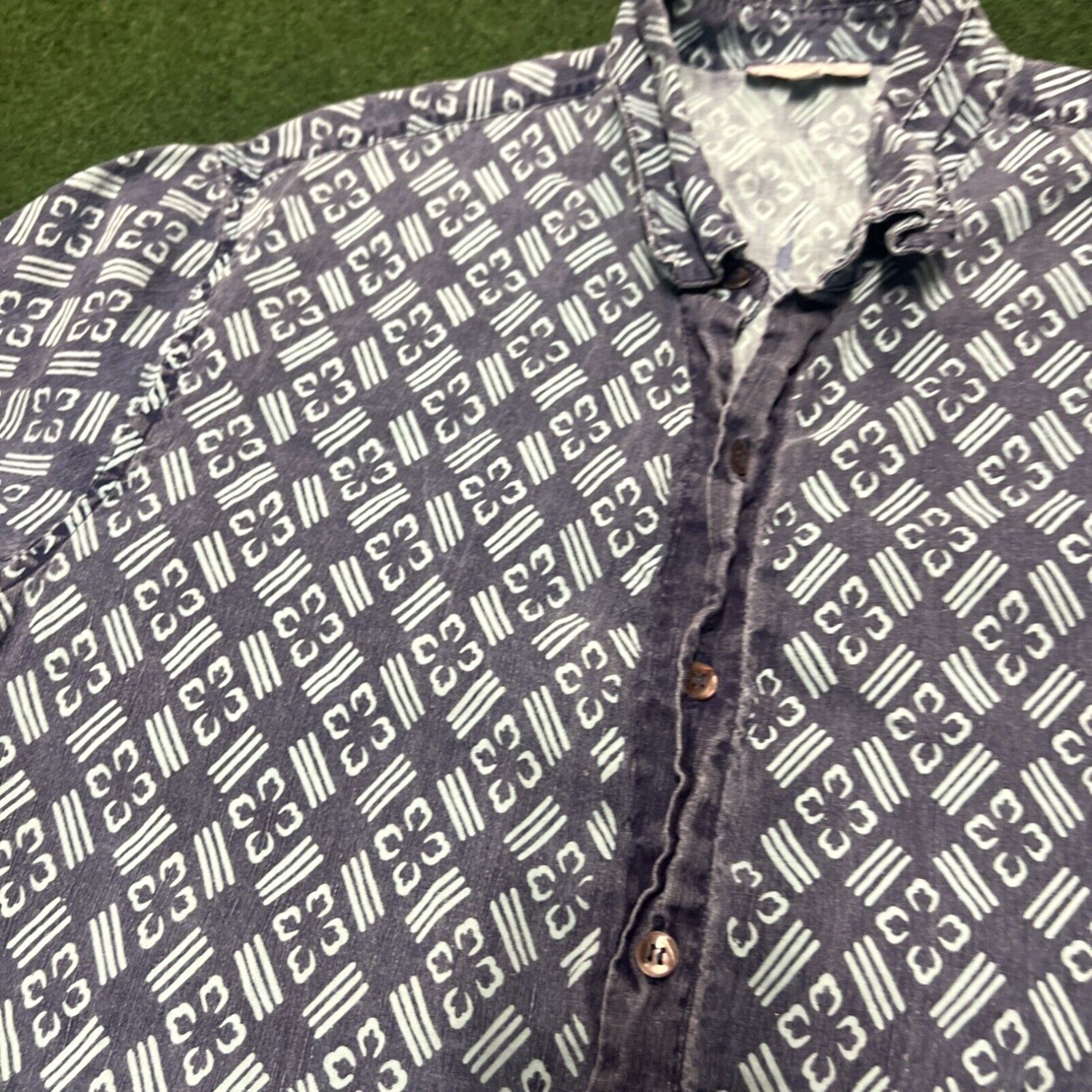 Vintage British India Traveller Button up Shirt, Blue, Sz L Hawaiian Beach Outdoors Size US L / EU 52-54 / 3 - 6 Thumbnail