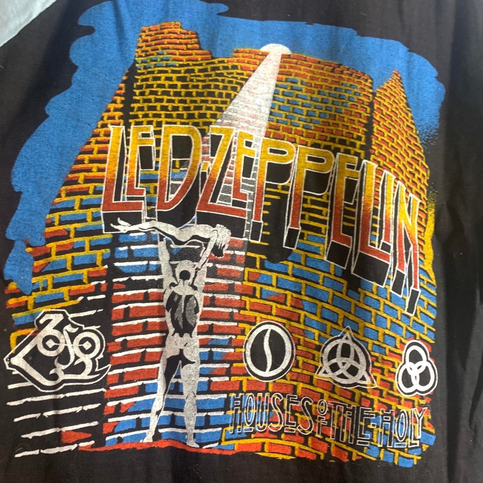 Vintage 1981 LED ZEPPELIN Houses Of The Holy 3/4 sleeve tee shirt L Size US L / EU 52-54 / 3 - 8 Thumbnail