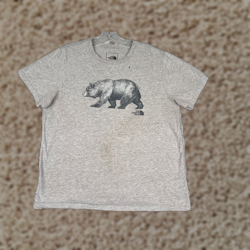 The North Face The North Face Gray T-Shirt Women Large Crew Neck Cotton Blend Outdoor Casual Mens Size L / US 10 / IT 46 - 1 Thumbnail