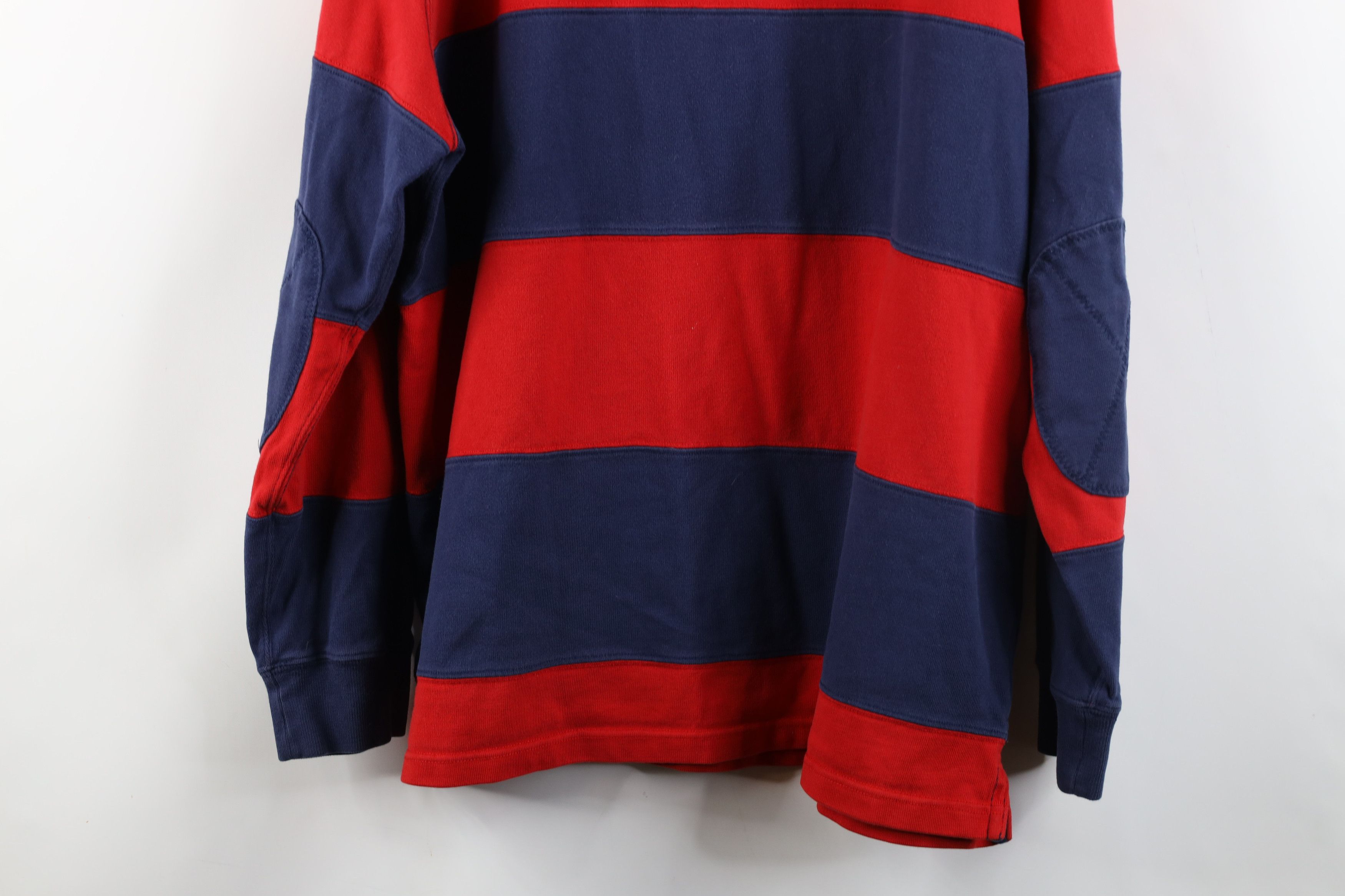 Ralph Lauren × Vintage Vintage 90s Ralph Lauren Long Sleeve Rugby Polo Striped Size US L / EU 52-54 / 3 - 15 Thumbnail