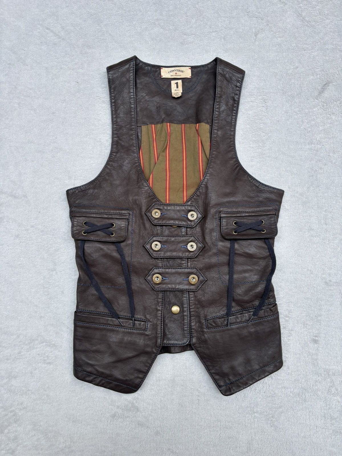 Converse Napoleon Corset Leather Vest Size XS / US 0-2 / IT 36-38 - 7 Thumbnail