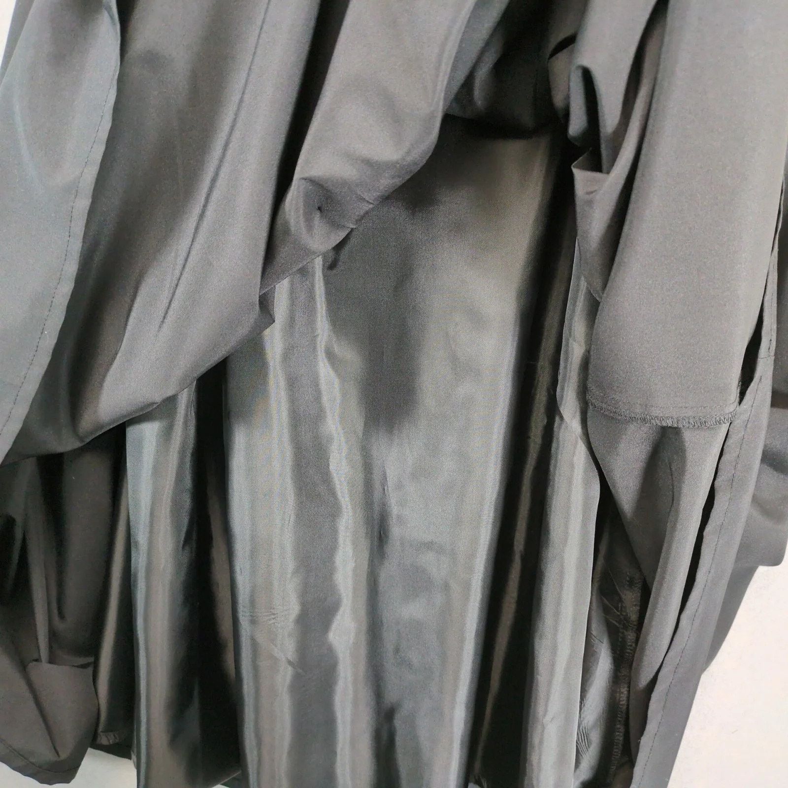 Vintage David's Bridal Black Ruffle Sleeveless Midi Dress 12 Pleated Size XL / US 12-14 / IT 48-50 - 9 Thumbnail
