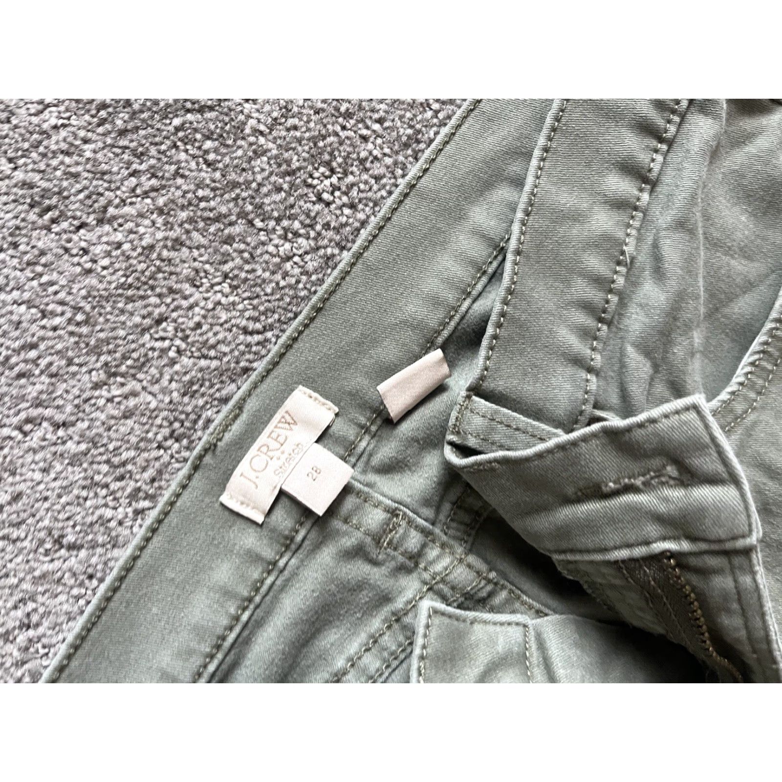 J.Crew VINTAGE J. Crew Ankle Skinny Jeans Women Size 28 Olive Green 90s Retro Size 28" / US 6 / IT 42 - 5 Thumbnail