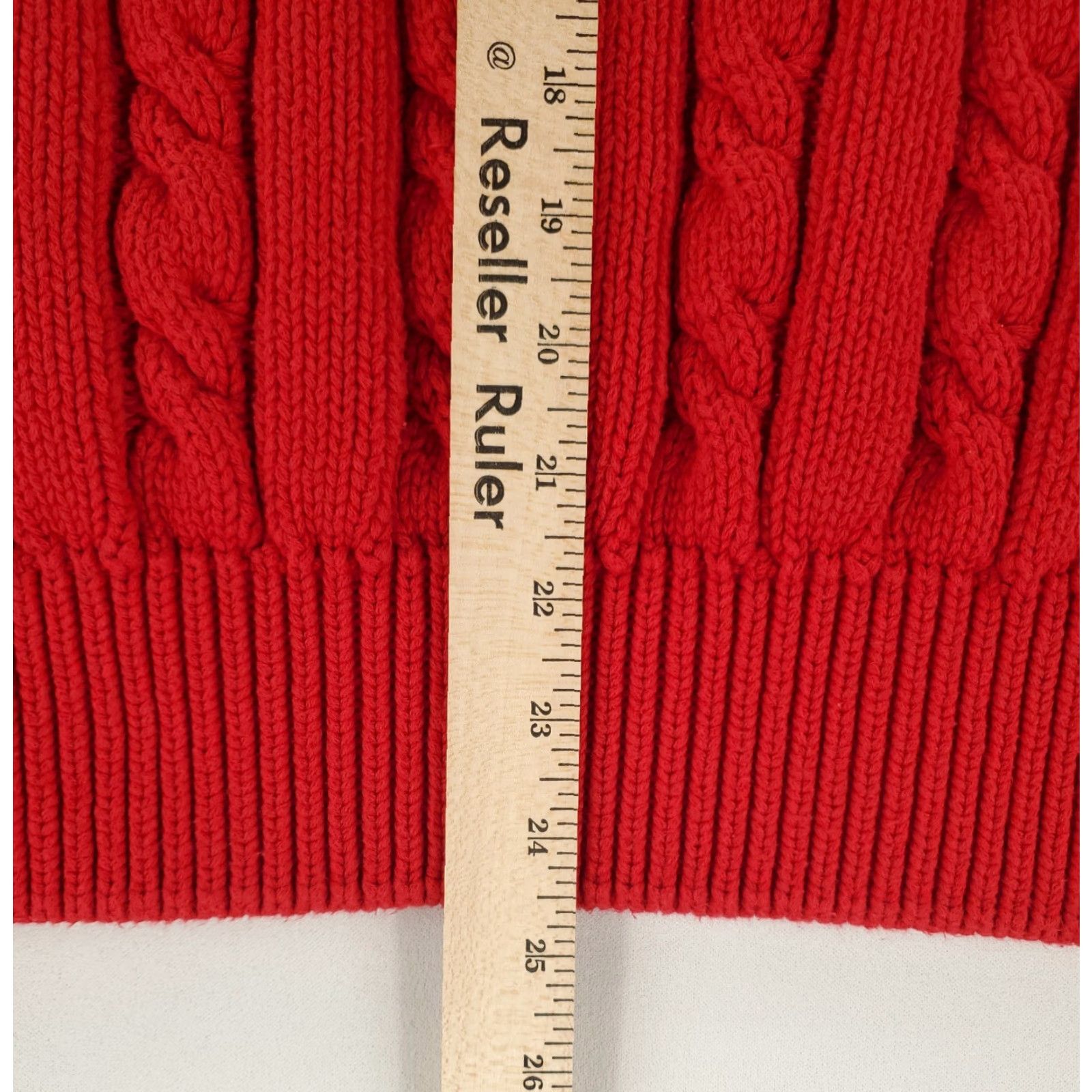Gap VINTAGE Gap Sweater Roll Neck Cable Knit VTG 90s Cotton Made UK Red Mens XL Size US XL / EU 56 / 4 - 7 Thumbnail
