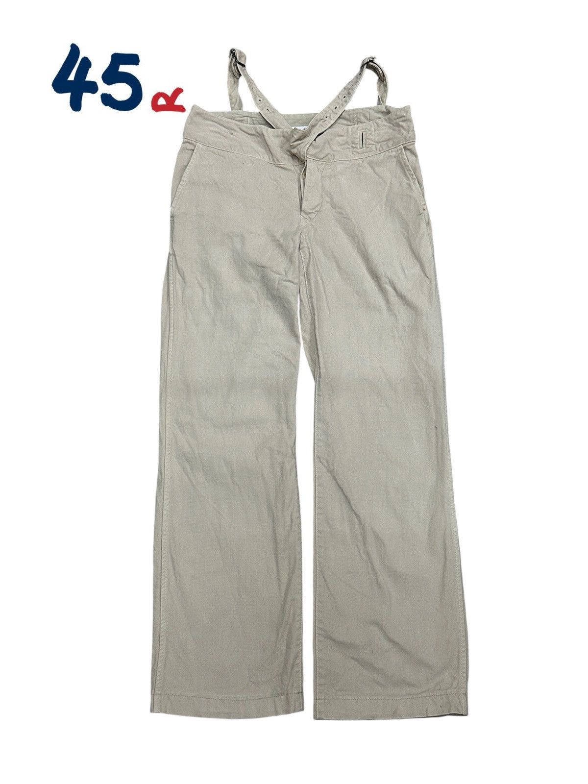 45rpm 45rpm Japan Heavy Cotton Unique Suspender Style Trousers Size US 30 / EU 46 - 1 Thumbnail