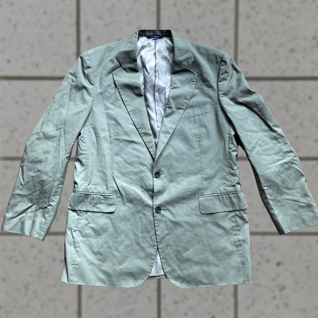 Brooks Brothers Brooks Brothers Blazer Men's 43L Long Two-Button Green Olive Solid Jacket Coat Size 46R - 1 Thumbnail