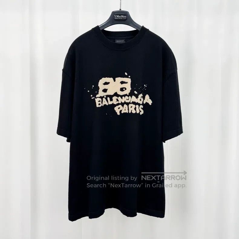 Balenciaga Balenciaga Splatter Print Letter Short Sleeve Size US M / EU 48-50 / 2 - 1 Thumbnail