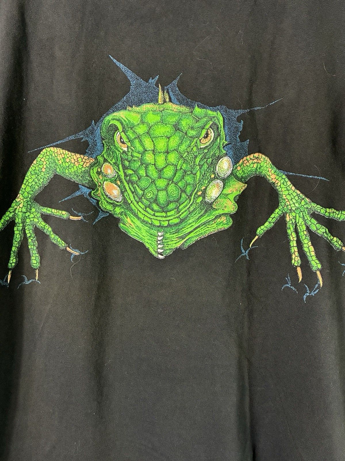 Vintage 90s Oneita British Virgin Islands Iguana Double Sided Singl Size US M / EU 48-50 / 2 - 2 Thumbnail
