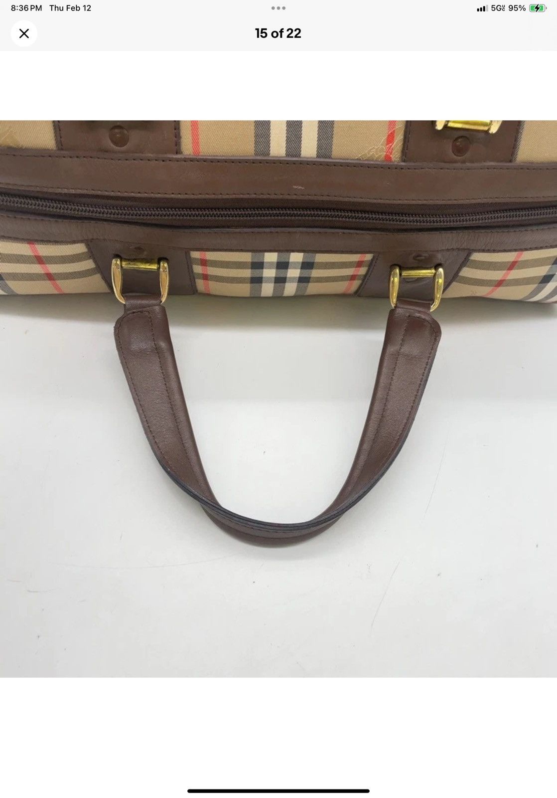 Burberry 🧳🧳🧳Vintage BURBERRY🧳🧳🧳!!! Boston style bag 45 Nova Check Size ONE SIZE - 14 Thumbnail