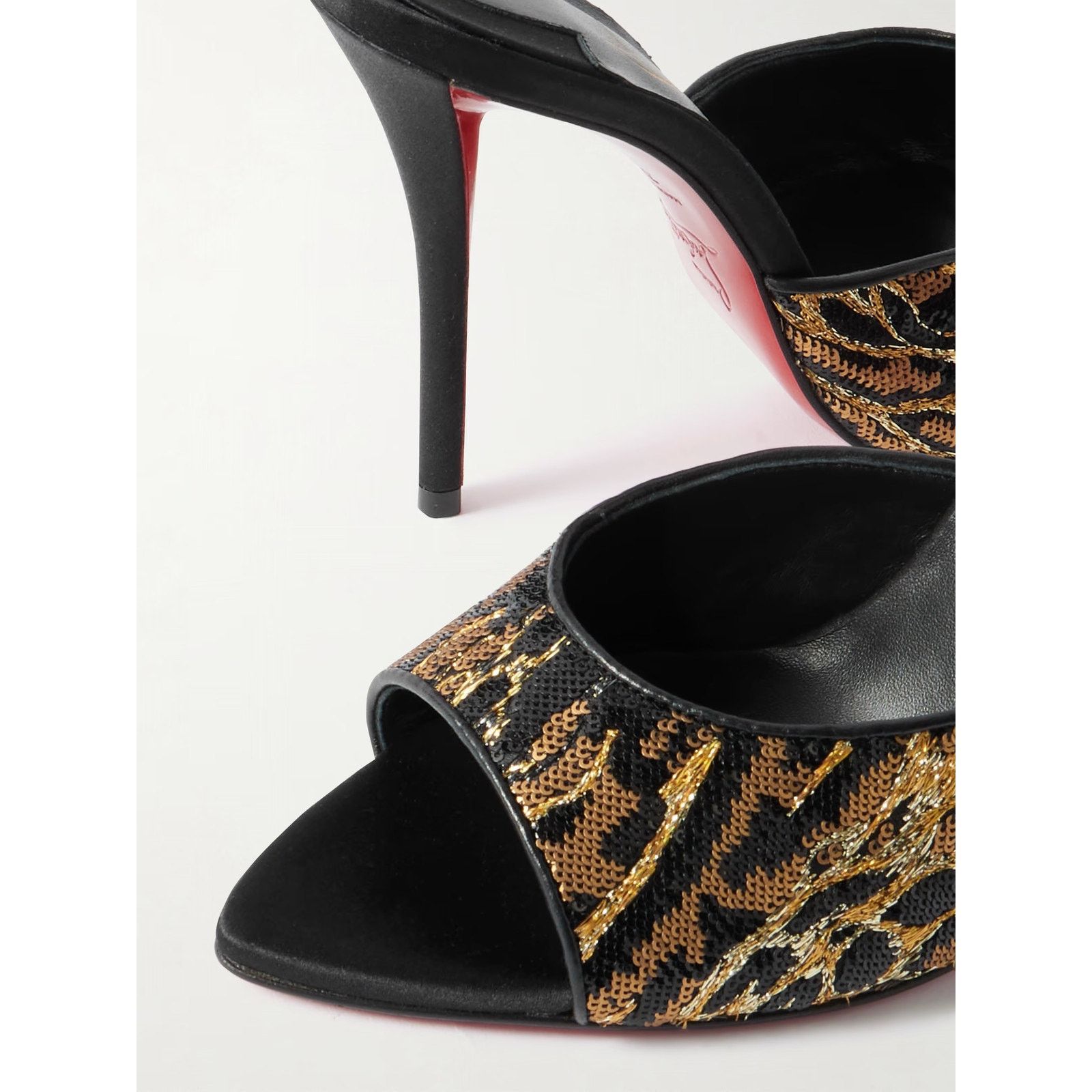 Christian Louboutin Christian Louboutin Miss Z Mule Ocelot Black Heel Pump 38 Size US 7 / IT 37 - 14 Thumbnail