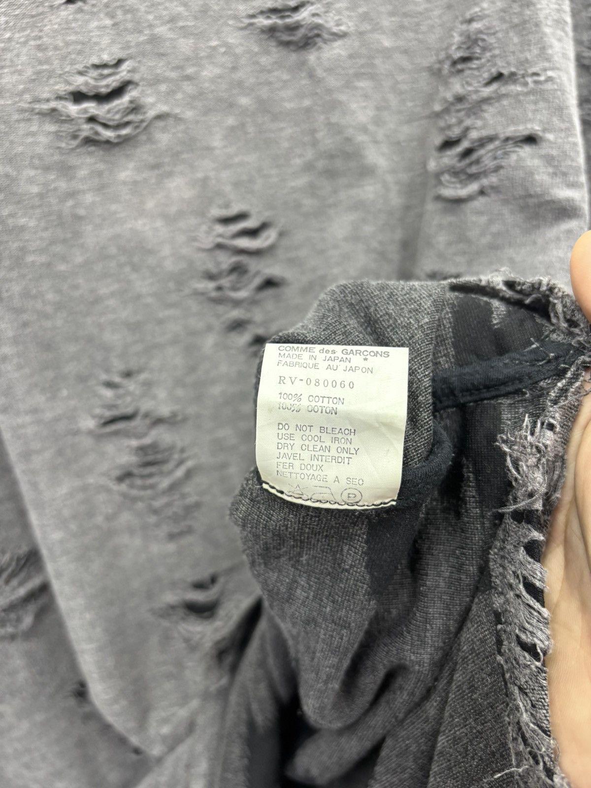 Comme des Garcons 🔥COMME DES GARCONS DISTRESSED LONGSLEEVE SHIRT Size US M / EU 48-50 / 2 - 8 Thumbnail