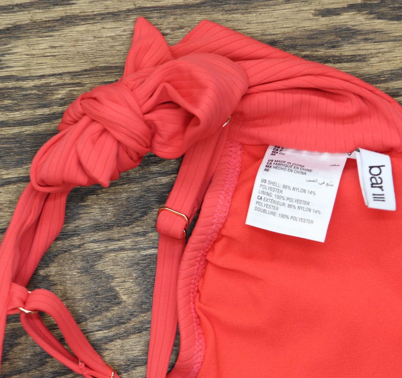 Bar III Nwt Bar Iii Bralette Bikini Swim Top Bright Rose Pink S Size ONE SIZE - 4 Thumbnail