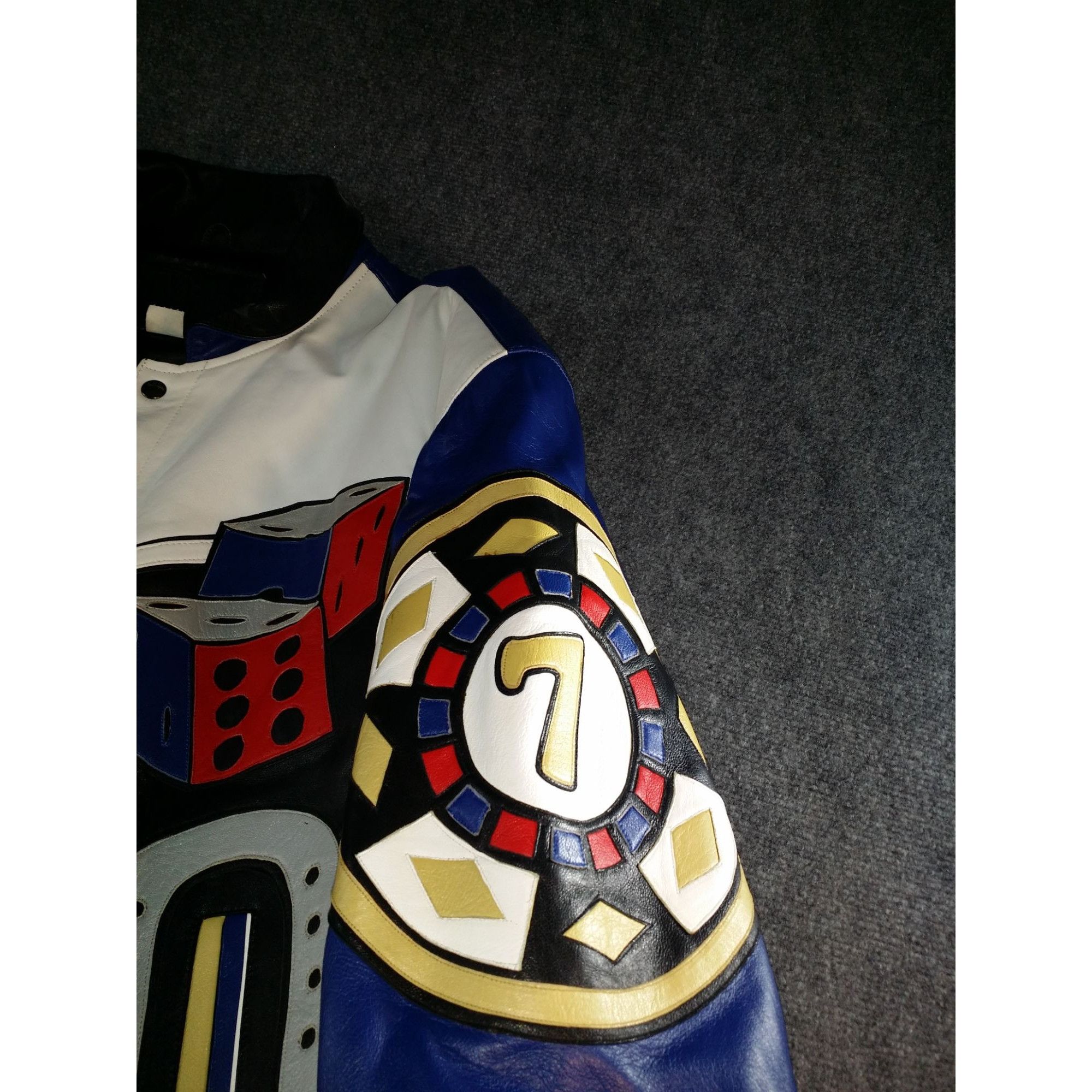 Vintage Vintage Rare 1990s King Detroit Casino Gambling Leather Jack Size US XL / EU 56 / 4 - 9 Thumbnail