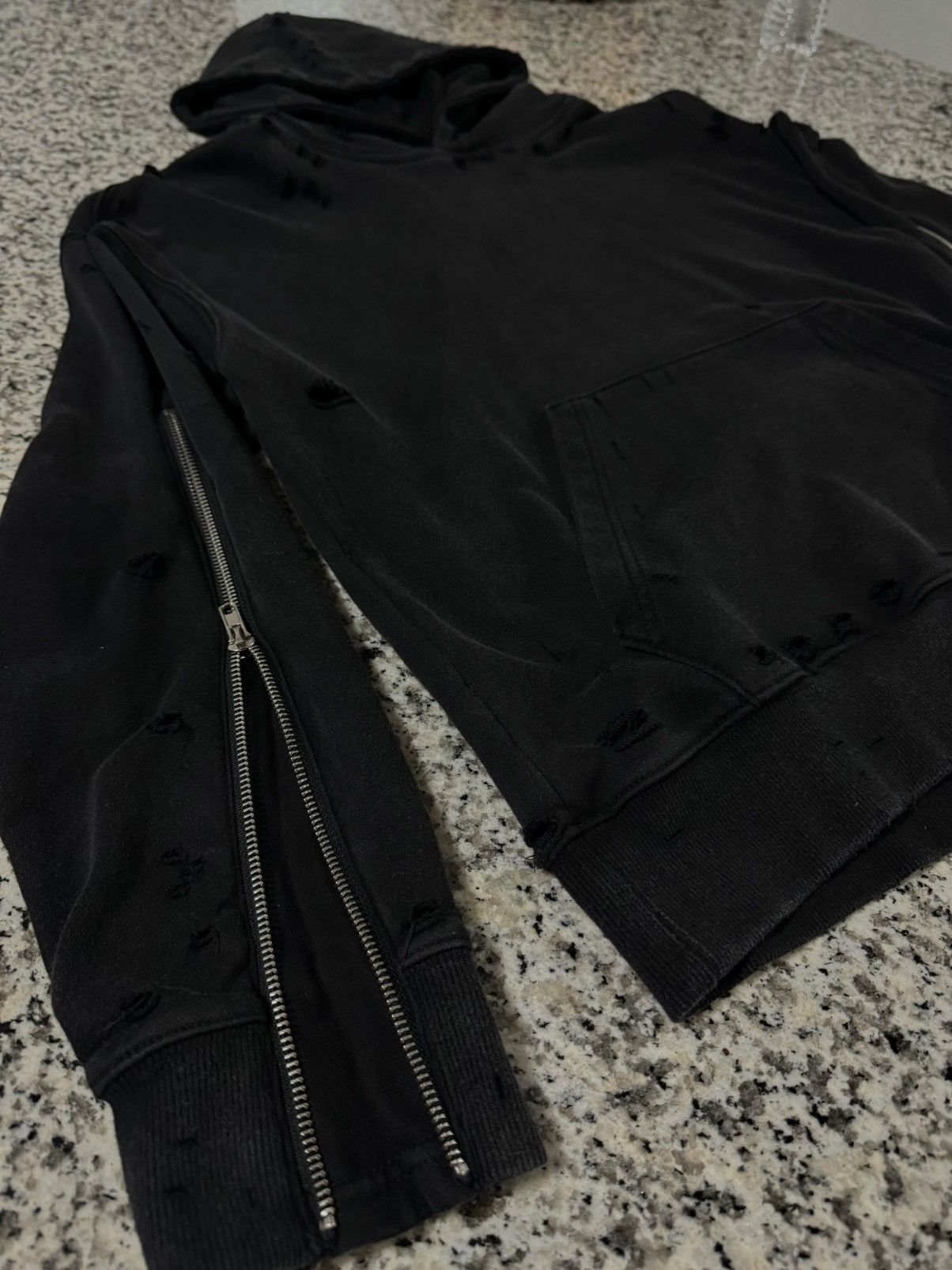 Japanese Brand Distressed black hoodie Size US M / EU 48-50 / 2 - 2 Thumbnail