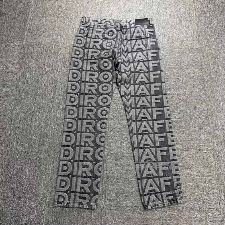 Fendi Fendi Letter Printed Denim Pants Size US 33 - 2 Thumbnail