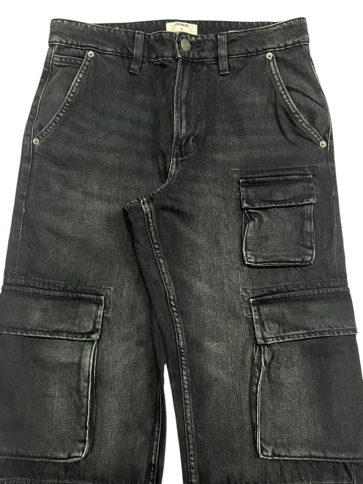 Asos Cotton On Baggy Fit Jeans Faded Black Denim Contra Stich Size US 30 / EU 46 - 4 Thumbnail