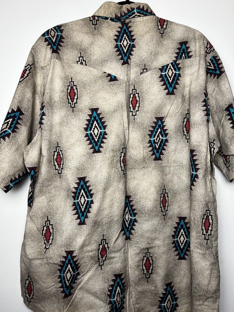 Wrangler Vintage 80's-90's Wrangler Western Native Style Button Up Size US XL / EU 56 / 4 - 9 Thumbnail