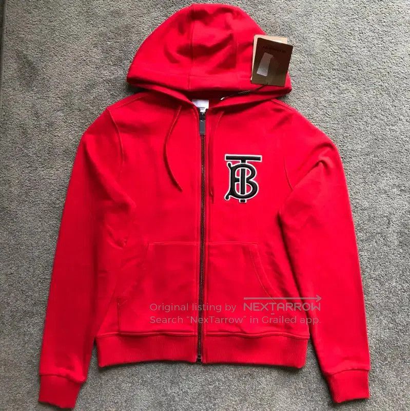 Burberry Burberry Red Cotton Hoodie for Men. Size US XXL / EU 58 / 5 - 1 Thumbnail