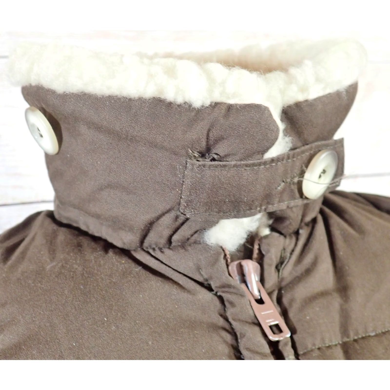 Eddie Bauer VINTAGE Eddie Bauer JACKET | 80s Puffer Women’s Medium Brown Down? Fur-Like Collar Insulated Full Zip Quilted Distressed 90s Classic Designer Size M / US 6-8 / IT 42-44 - 3 Thumbnail