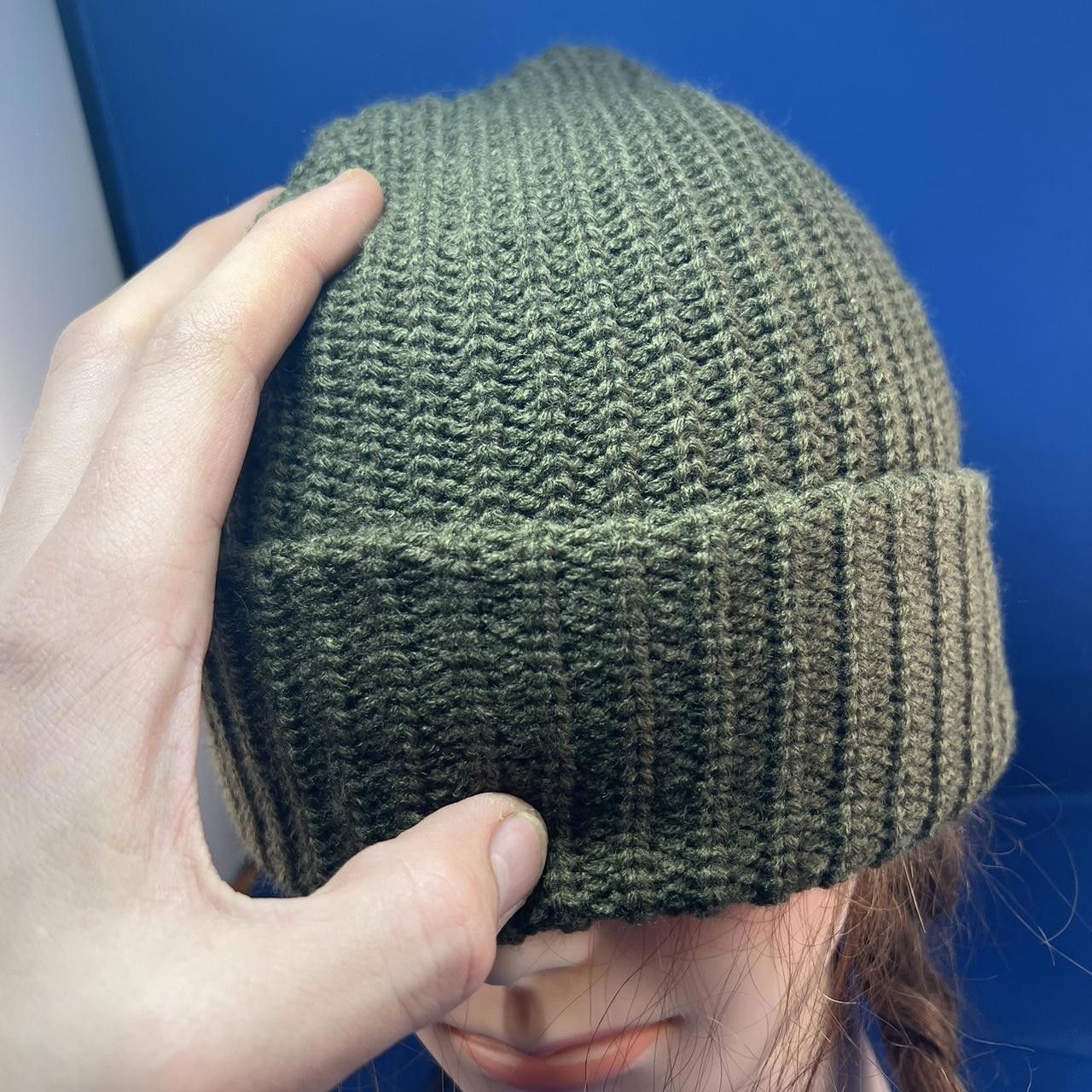 Designer Cozy Knit Green Beanie Hat Size ONE SIZE - 3 Thumbnail