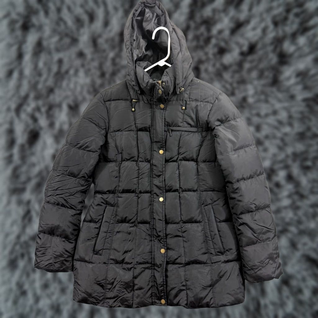 Lands' End Lands End Jacket Womens M 10-12 Black Hooded Puffer Parka Down Quilted Weathergear Zip Pockets Size M / US 6-8 / IT 42-44 - 1 Thumbnail