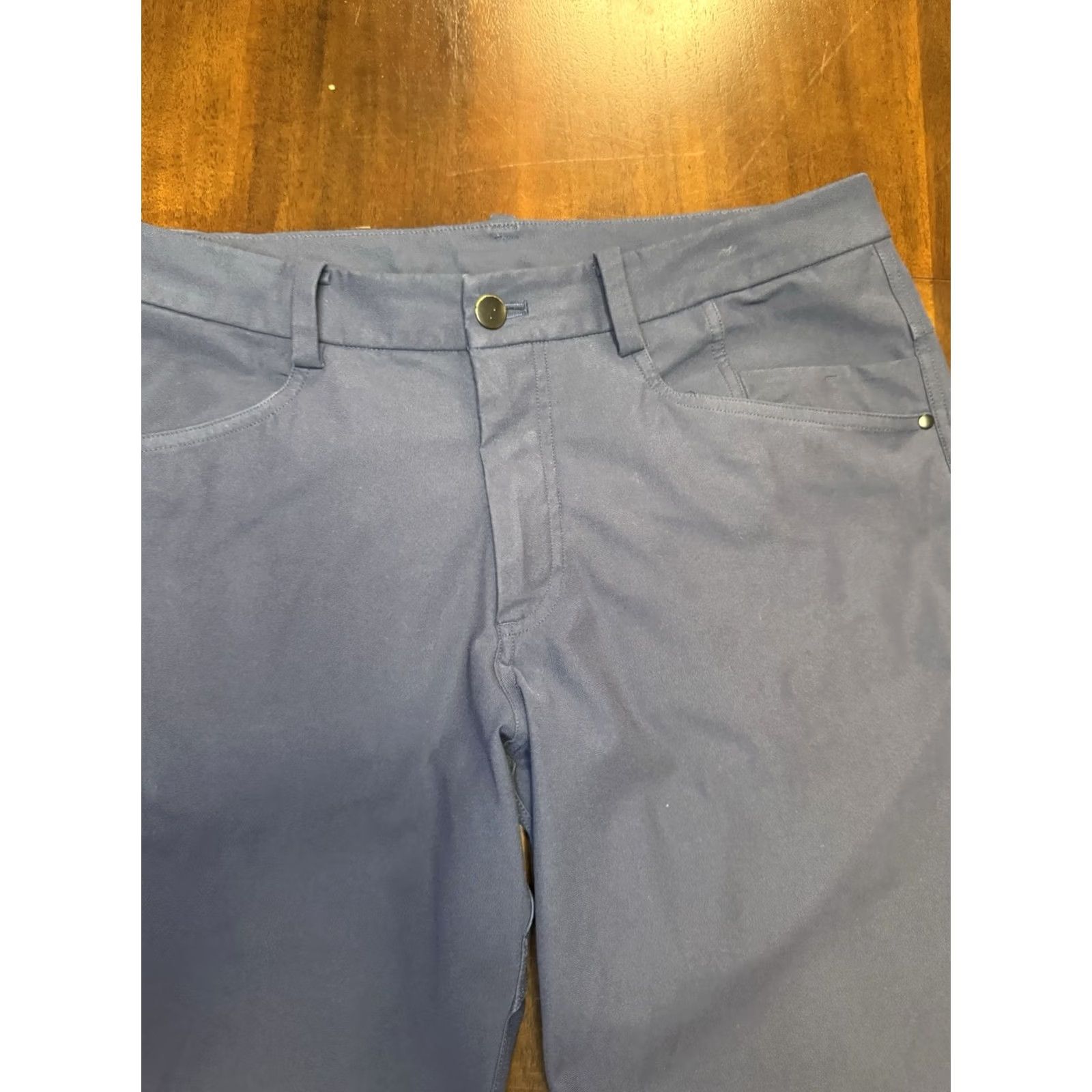 Lululemon Lululemon Mens Blue Pant Atheisure Golf Work Chino 34x28 Polyester Spandex Zip Button Pants Mens Blue 34 Inseam 28 Size US 34 / EU 50 - 4 Thumbnail