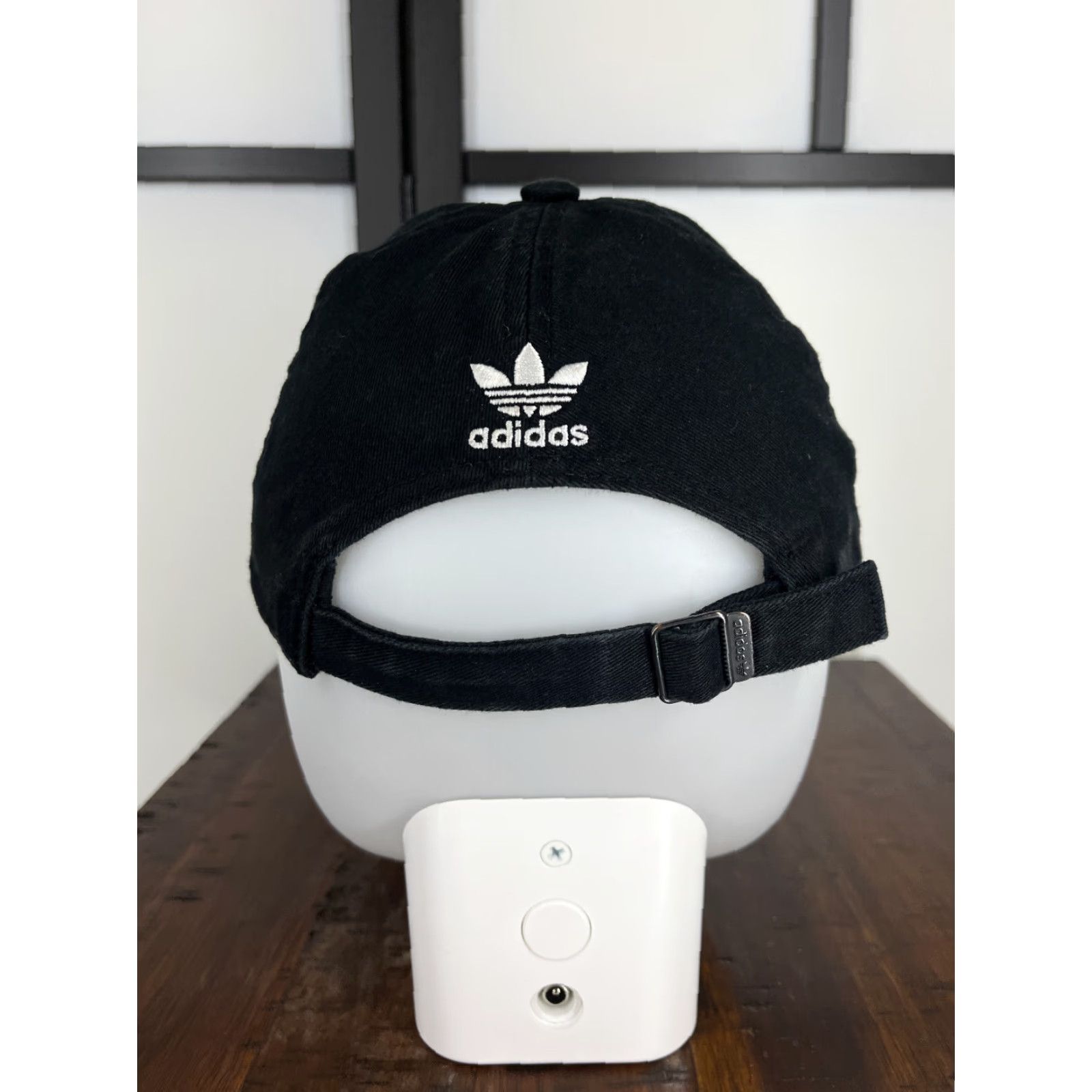 Adidas Adidas Hat Cap Strap Back Adult One Size Black Cotton Embroidered 3 Stripe Twill Size ONE SIZE - 6 Thumbnail