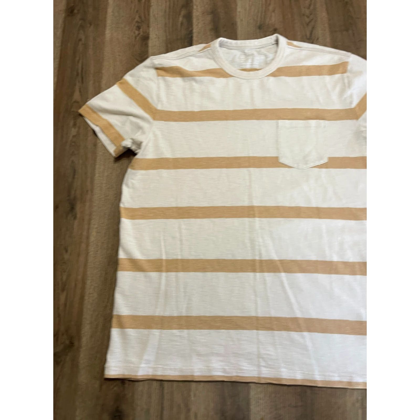 Gap Gap Shirt, Men’s Size L, Orange White Striped Pocket Tee, T-Shirt, Regular, Short Sleeve, White, Gap Size US L / EU 52-54 / 3 - 3 Thumbnail