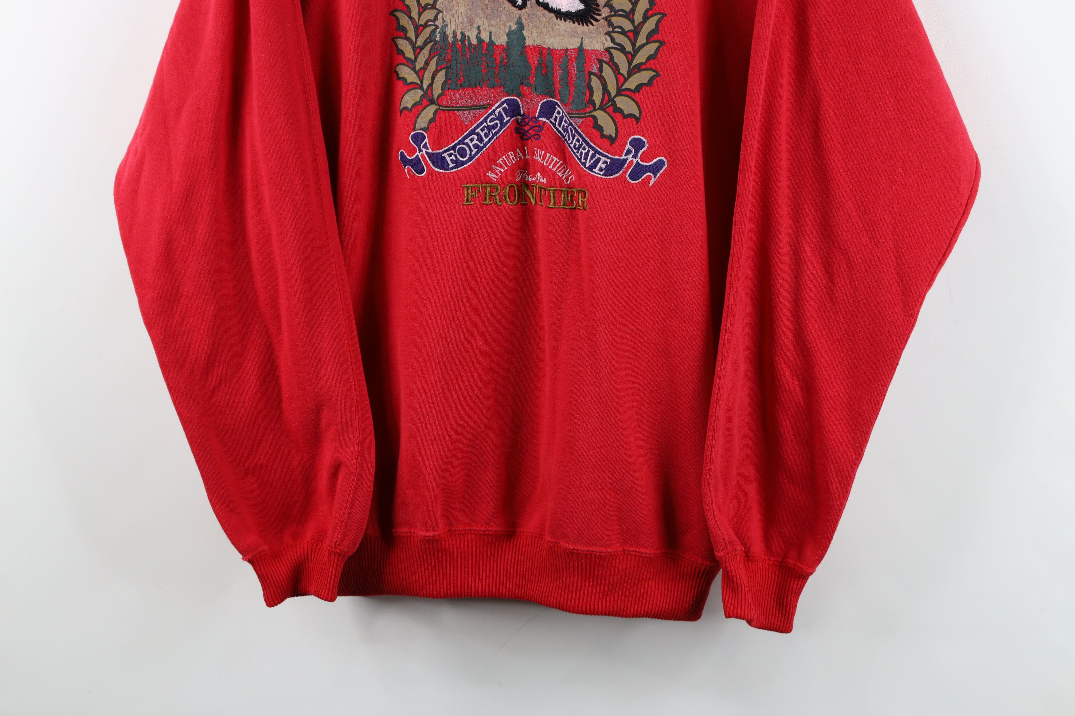 Vintage Vtg 90s Streetwear Nature Forest Reserve Eagle Sweatshirt Size M / US 6-8 / IT 42-44 - 3 Thumbnail