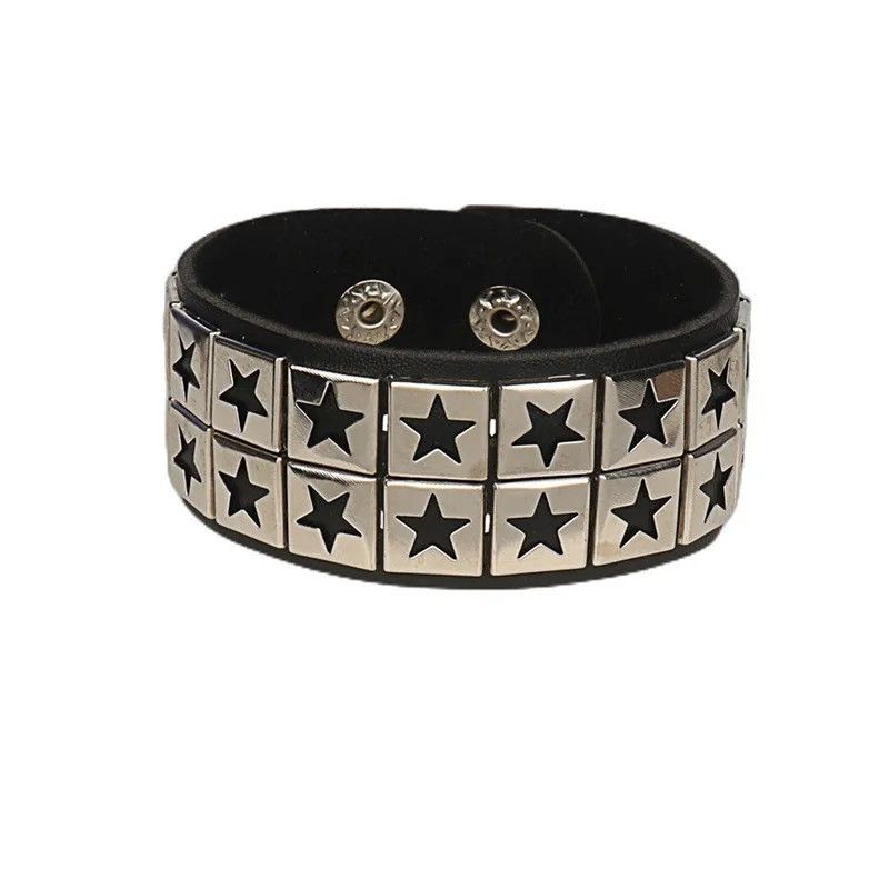 Other Double Stars Pu Leather Wristbands Bracelet Size ONE SIZE - 3 Thumbnail