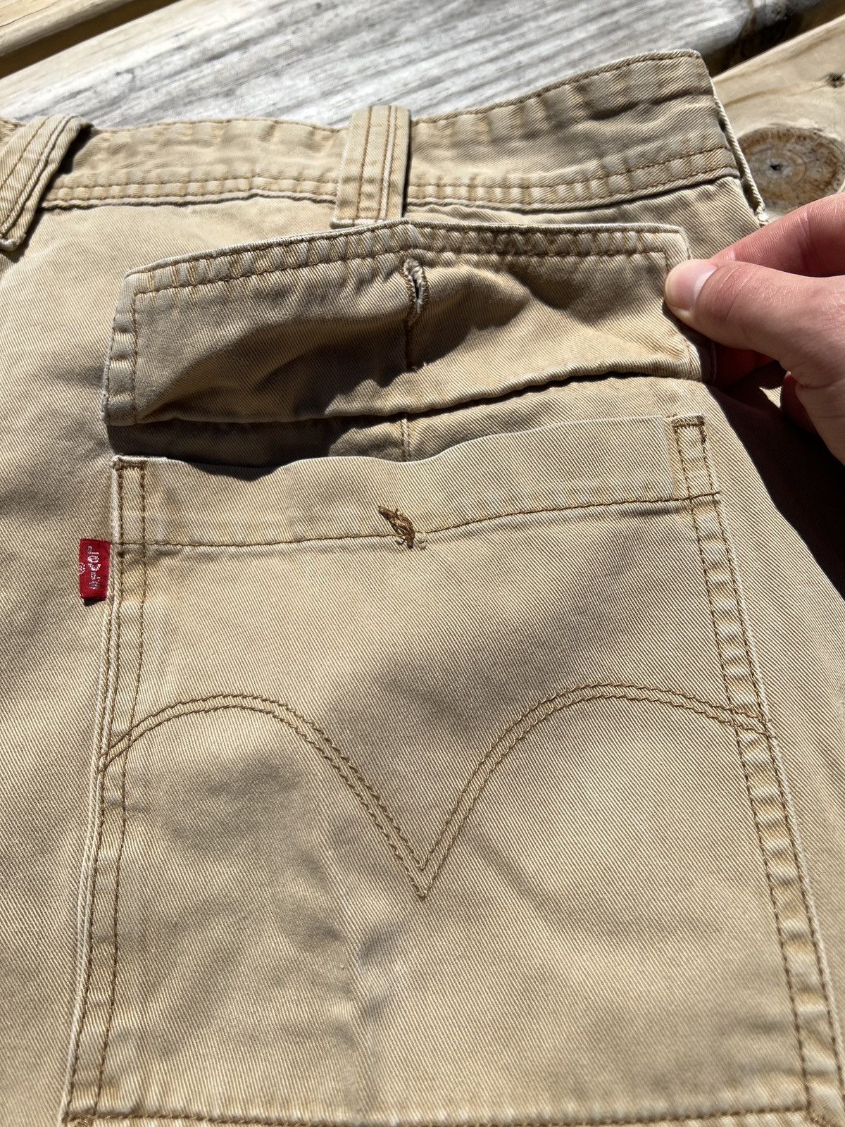 Levi's × Vintage Vintage Y2K Levi’s Baggy Cargo Khaki Pants Size US 38 / EU 54 - 13 Thumbnail