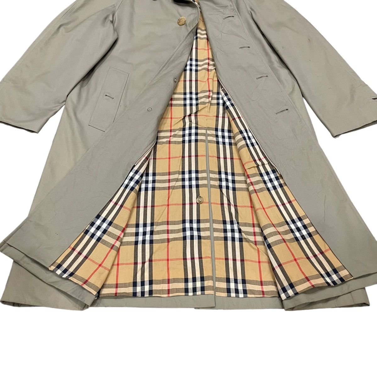 Burberry × Burberry Prorsum × Vintage Vintage 90s Burberrys London Nova Check Trench Coat Jacket Size US M / EU 48-50 / 2 - 18 Thumbnail