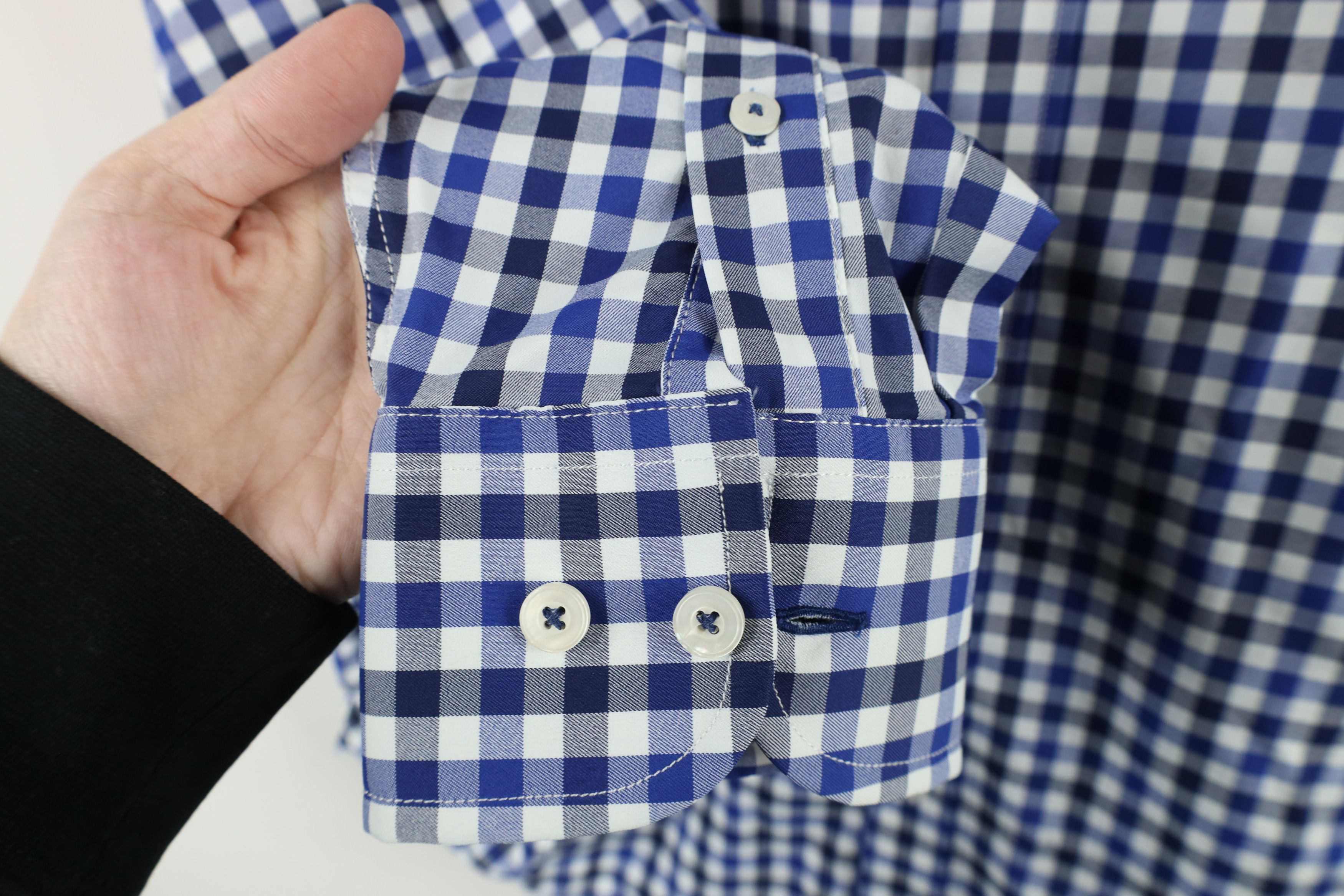 UNTUCKit × Vintage Untuckit Gingham Plaid Collared Button Down Shirt Blue Size US XL / EU 56 / 4 - 4 Thumbnail