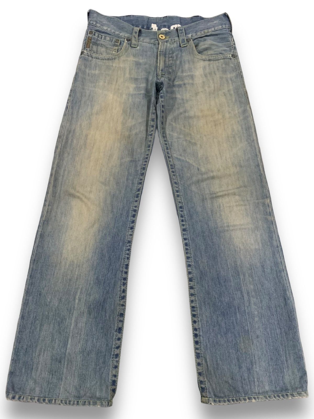 Giorgio Armani Vintage Giorgio Armani J09 Mud Washed Baggy Jeans Size US 33 - 1 Thumbnail