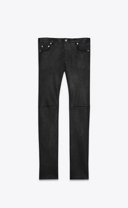 Skinny Pants in Stretch Grained Leather