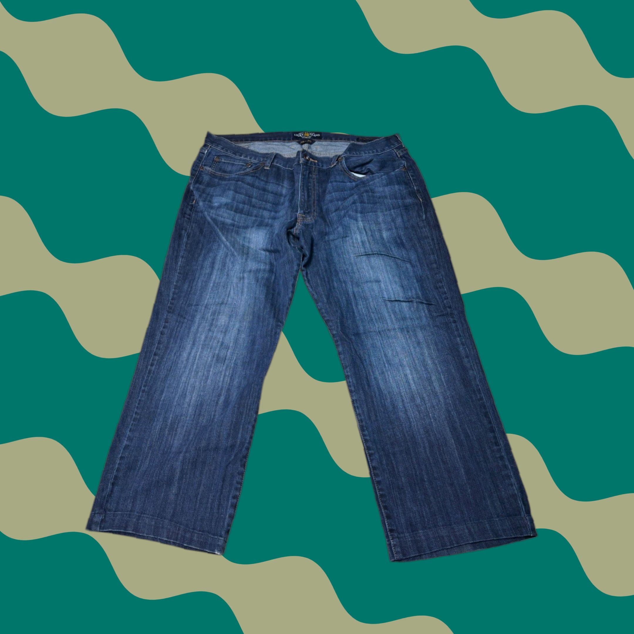 Lucky Brand VINTAGE Lucky Brand Jeans 361 Straight Mens 38x30 Dark Wash Denim Shirt? Size US 38 / EU 54 - 1 Thumbnail
