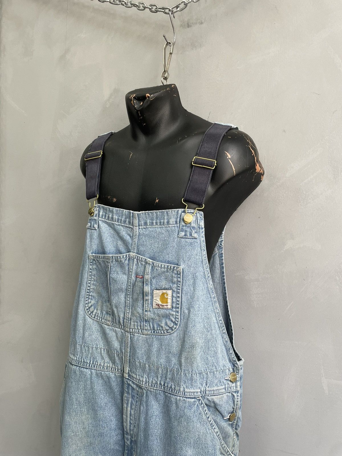 Carhartt Distressed overall Carhartt fashion pants carpenter y2k Size US 36 / EU 52 - 4 Thumbnail