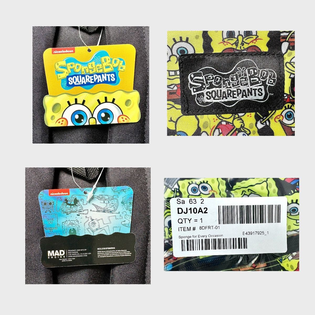 Mad Engine Mad Engine Unisex Sponge for Every Occasion Backpack 17x15” Size ONE SIZE - 16 Thumbnail