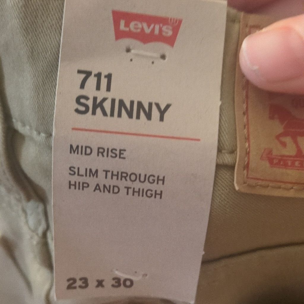 Levi's Levi's Tan 711 Skinny Mid Rise Jeans Size 23x30 Size 23" - 4 Thumbnail