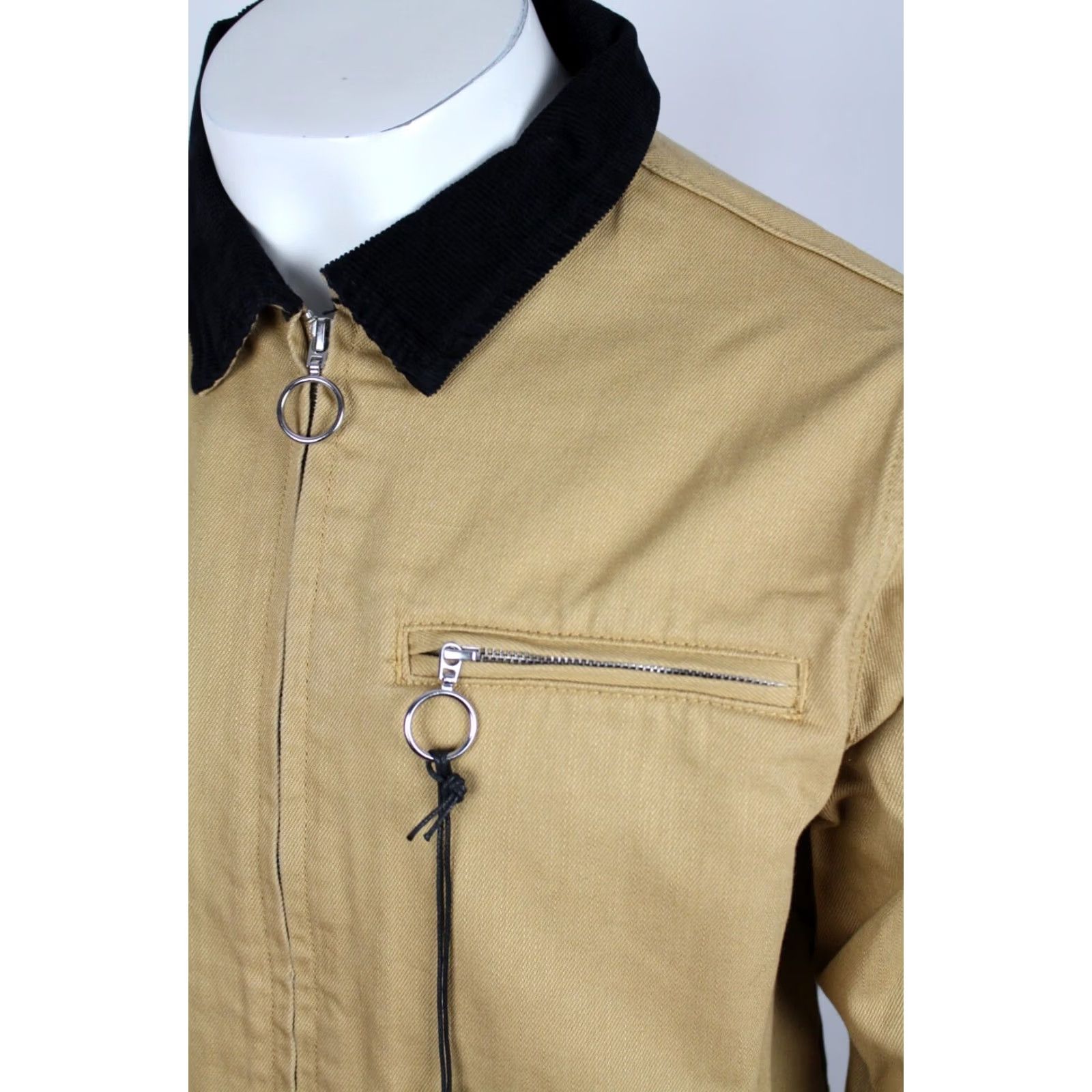 WeSC VINTAGE WESC Men's Work Jacket Full Zip Canvas Size Small Tan M122987 Size US S / EU 44-46 / 1 - 3 Thumbnail