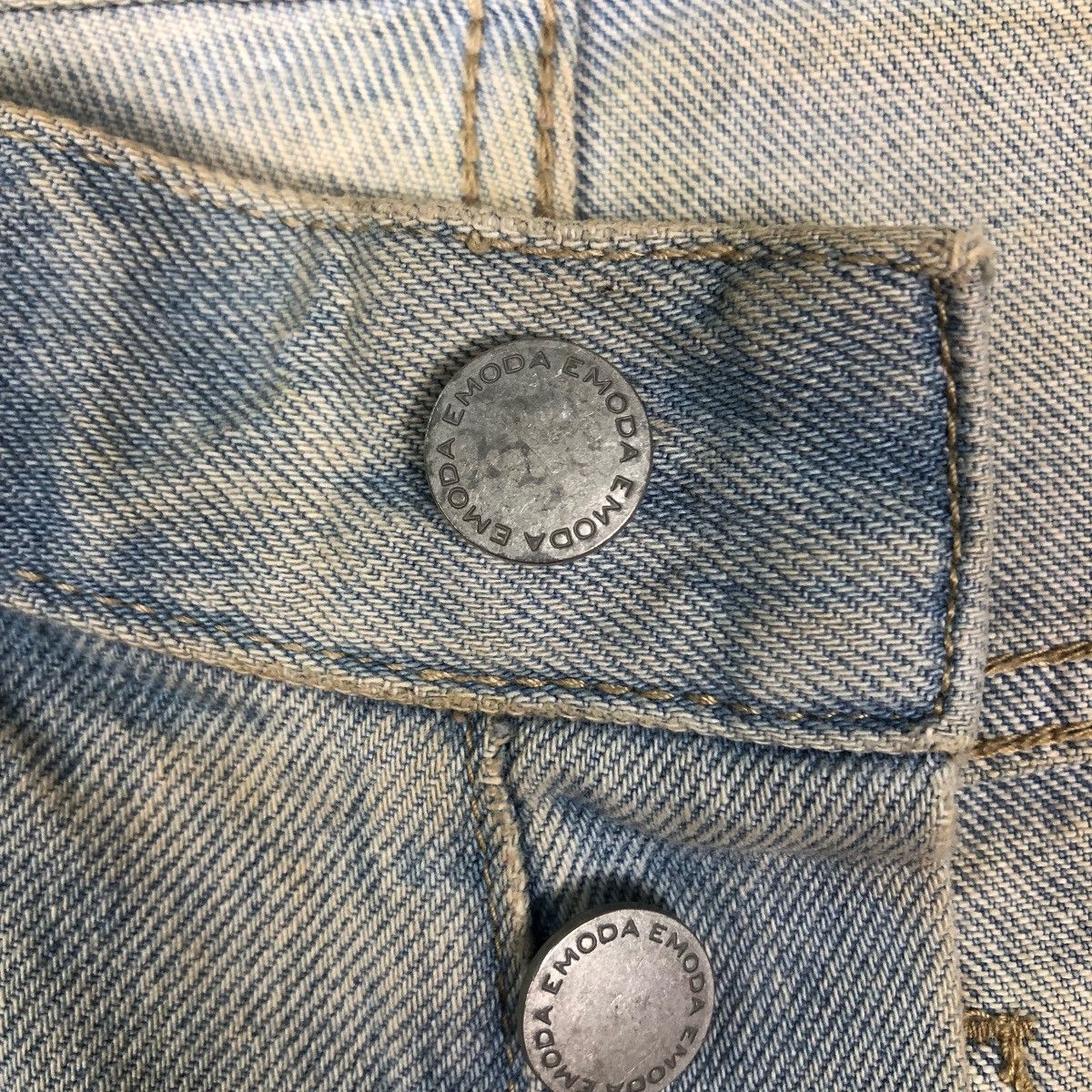 Japanese Brand DISTRESSED DENIM JEANS PUNK DESIGN EMODA JAPAN ISSEY MIYAKE Size US 26 / EU 42 - 19 Thumbnail