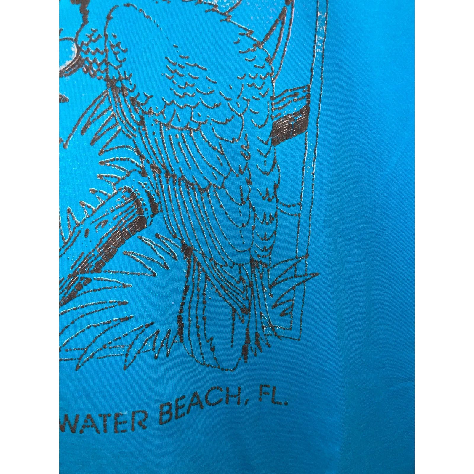 Jerzees Vintage Clearwater Beach Shirt Florida Bird Blue Tee XL 90s Size US XL / EU 56 / 4 - 2 Thumbnail