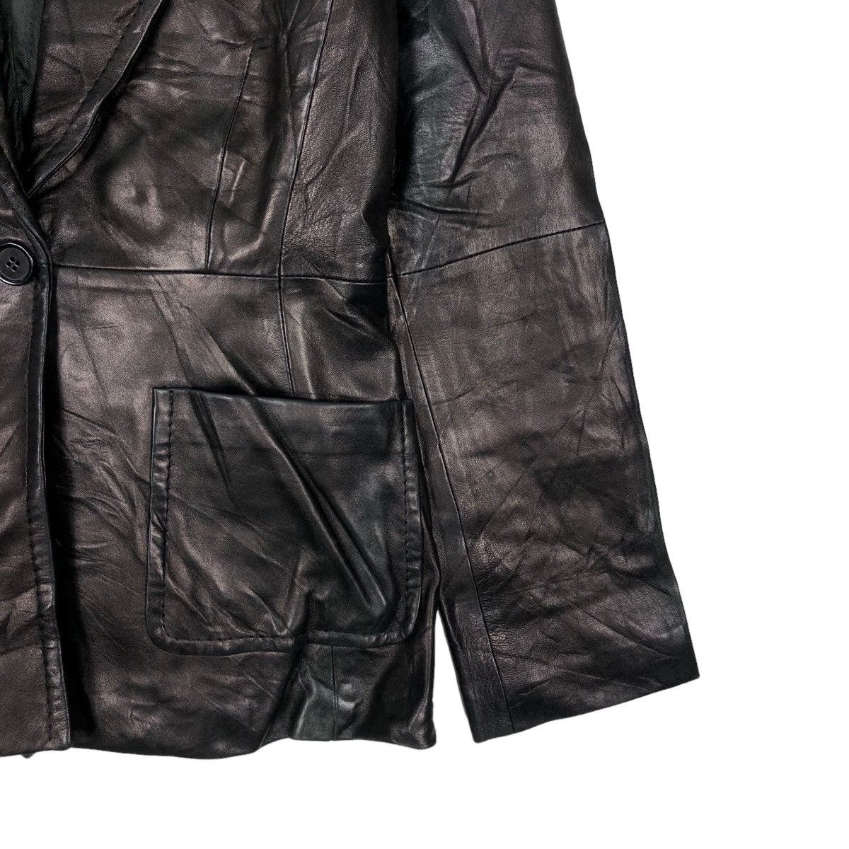 Japanese Brand 🔥Vintage Leather Biker Jacket Max Mara Size US M / EU 48-50 / 2 - 5 Thumbnail