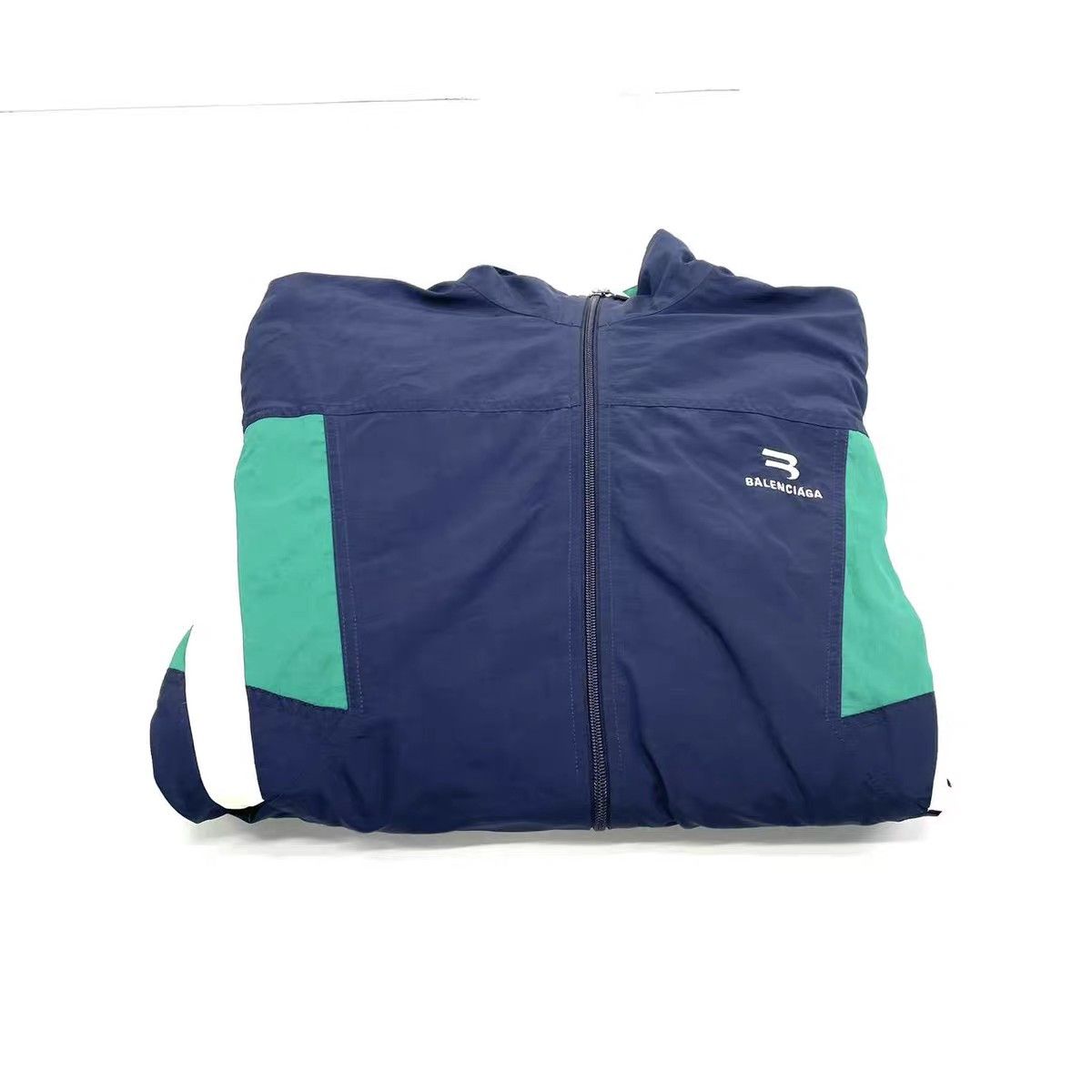 Balenciaga Balenciaga Sportyb Embroidered Color-Block Blue and Green Size US S / EU 44-46 / 1 - 8 Thumbnail
