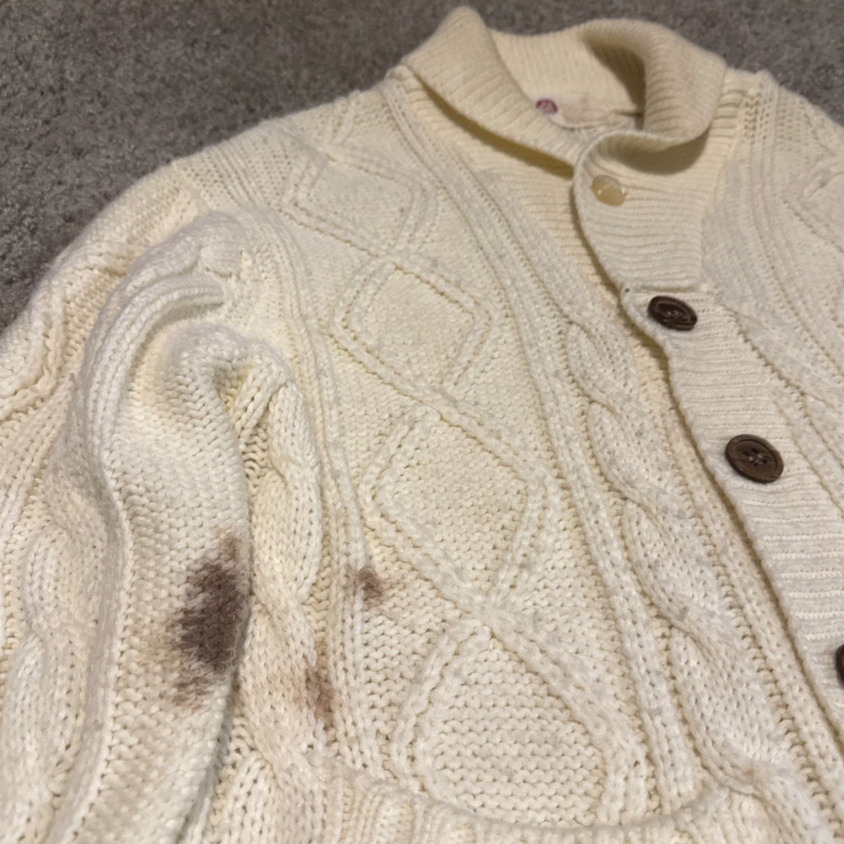 Vintage VINTAGE Kings Road Cardigan Sweater White M Size M / US 6-8 / IT 42-44 - 7 Thumbnail
