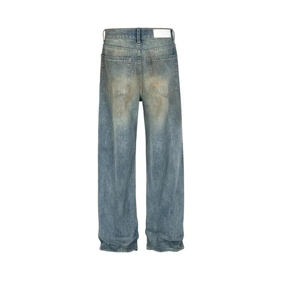 Japanese Brand Mud Dyed Hole Baggy Jeans Hombre Frayed Ripped Trousers y2k Size US 32 / EU 48 - 5 Thumbnail
